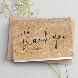 mel 30 tarjetas de papel kraft naturales gracias por su pedido gracias tarjetas de felicitación tarjeta de agradecimiento para pequeñas empresas