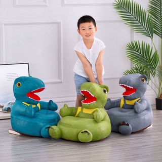 funda para sofá de dinosaurio de dibujos animados para bebé, aprendizaje a sentarse, relleno (3)