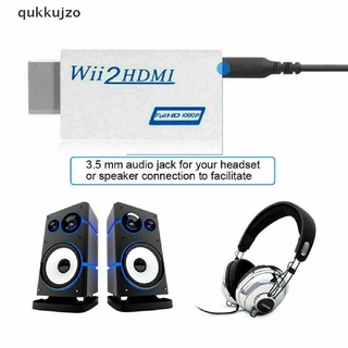 [qukk] portátil wii a hdmi wii2hdmi cable de vídeo completo hd tv convertidor adaptador de audio 458cl (3)