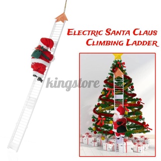eléctrico santa claus escalada escalera música decoración árbol de navidad adornos regalo ks