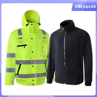 1pc abrigo reflectante de seguridad hi-vis chaqueta resistente al viento resistente al agua