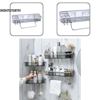 Wishtoturth PP estante de baño ahorro de espacio organizador de baño sin taladrar para inodoro