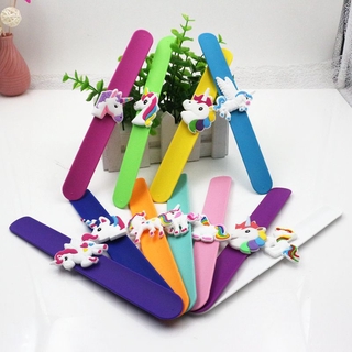 Pulsera de goma para fiesta de unicornio, decoración de fiesta de cumpleaños, niños pequeños