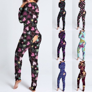 Pijama De Moda Para Mujer/Pijamas De Botón De Impresión Funcional Para Adultos (1)