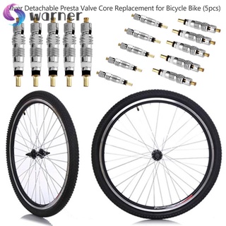 Warner Silver desmontable Presta válvula núcleo de repuesto para bicicleta MTB/bicicleta de carretera (2)