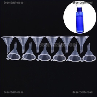 DECL 12pcs clear plastic funnels for empty bottle filling perfumes essential oils 210824