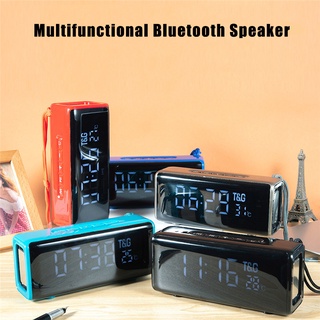 altavoz bluetooth portátil inalámbrico 3d estéreo altavoz tiempo temperatura pantalla reloj