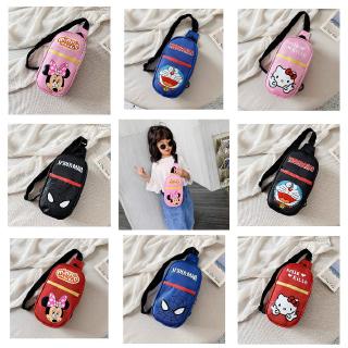 Kpop Beg cadena bolsas Spiderman Doraemon Kitty niño niña niños bolsa de pecho bolso de hombro bolsas de los niños bolsa (3)