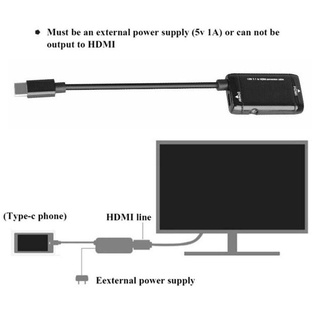 JCFS🔥Bens à vista🔥Adaptador USB-C tipo C a HDMI Female/adaptador de Audio HD 1080P/Video USB 3.1 TV HDMI Cable adaptador/para MHL Android Tablet (2)