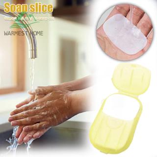 {Warm} papel de jabón desechable en caja perfumado rebanadas hojas para lavar las manos limpieza Color aleatorio (5)