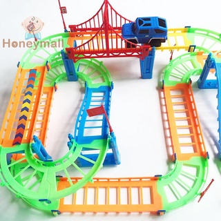 Honeymall Bend tren rieles niño DIY montaje juego de juguete juguete temprano educativo juguete para regalo (8)