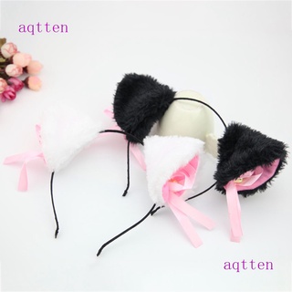 Aqtten diadema peluda para orejas de zorro/gato/disfraz/accesorios individuales