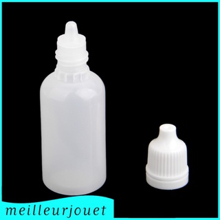 Meilleur 10 piezas contenedor De Plástico vacío recargable blanco Squeezable cuentagotas/herramienta líquida Para laboratorio
