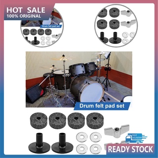 Han_ Mini tambor fieltro almohadilla de fieltro juego de piezas de repuesto de tambor Protect platillo para instrumento
