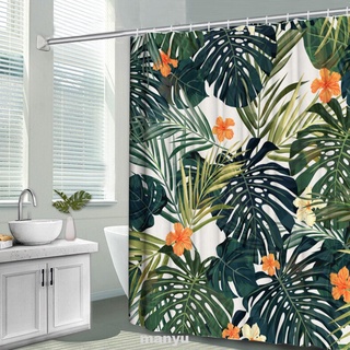 Hotel lavable baño Digital impreso con ganchos impermeables poliéster cortina de ducha