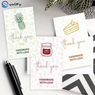 urify 30pcs 3.5x2.1inch gracias por su pedido paquete insertos patrón de flores hecho a mano con amor regalo para pequeñas empresas etiquetas de felicitación minoristas en línea apreciar tarjetas