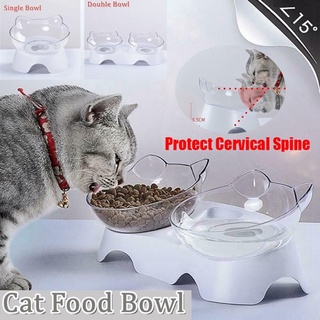 15 c slant protect columna cervical lindo diseño en forma de gato cuenco mascotas suministros