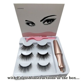 Mibeauty SKONHED 1 juego de herramientas de maquillaje de ojos venta caliente 5 imanes pestañas hechas a mano 3 pares de pestañas magnéticas delineador de ojos magnético (9)