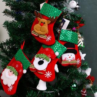 adornos colgantes de navidad muñeco de nieve santa alce oso de navidad caramelo bolsa de regalo decoraciones para el hogar calcetín de navidad árbol de navidad decoración (6)