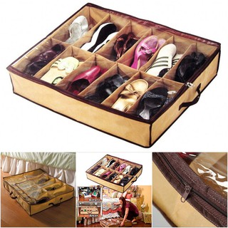 Caja Organizadora de zapatos con 12 divisiones para armario/Cama