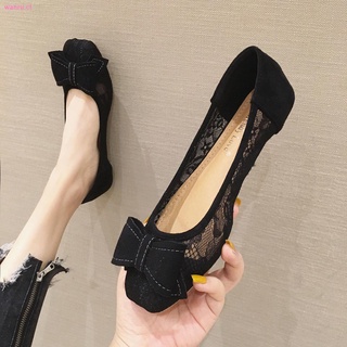 2021 New Year Korean Flat Shoes Round Toe Lace Breathable Shallow Mouth Single Shoes Fashion All-match Low Heel Large Size Women s Shoes