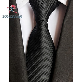 Corbata clásica de rayas para hombre color sólido Uso Formal de negocios (2)- 156017.02 (3)