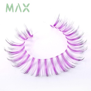 MAX New Half Segment Eyelash Extension Red White Pink Individual Lashes Clusters Eye Makeup Tool Eyelash Beam Ombre Color Cluster Eyelashes/Multicolor