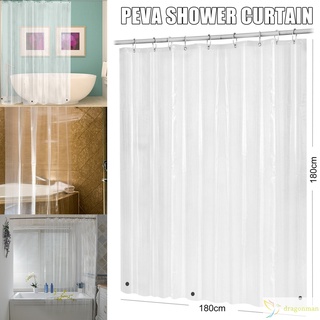 peva - cortina de ducha de baño, transparente, resistente al agua, resistente al agua, resistente al moho