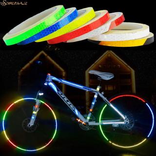 Adhesivo reflectante al aire libre práctico DIY bicicleta precaución cinta de advertencia calcomanías accesorio reemplazo motocicleta