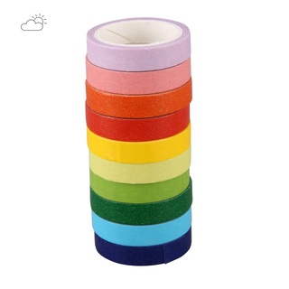 decorativo washi cinta diy arco iris pegatina enmascaramiento conjunto de papel 10 rollos
