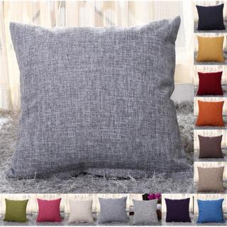 40x40 45x45 50x50 55x55 cm grande lino liso funda de cojín tirar funda de almohada hogar sofá decoración