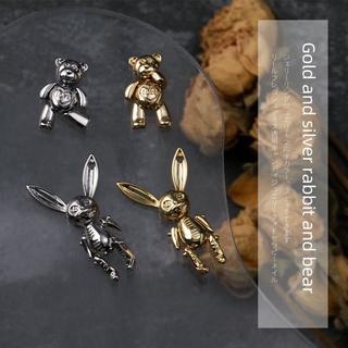 keraes especial 3d uñas arte decoraciones de dibujos animados diy adornos de uñas arte joyería estilo japonés lindo móvil cráneo conejo amor oso accesorios de manicura (2)