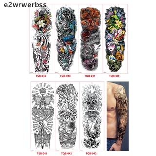 *e2wrwerbss* Waterproof 3D Men Arm Tattoo Temporary Tattoos Sticker Fake Tatoo Body Art hot sell