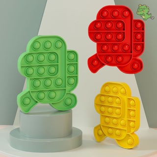 Pop it Fidget juguete 1PCS entre nosotros forma Push Pop burbuja sensorial Fidget juguete alivio del estrés Anti-ansiedad juguete para niños