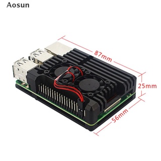 [Aosun] Armored box with dual fan cooling radiator kit for Raspberry Pi 3B+ .