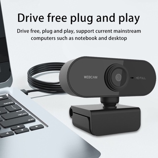 cámara giratoria de 360 grados cámara de red de computadora 1080p hd usb cámara de conferencia en vivo clase en línea webcam w (1)