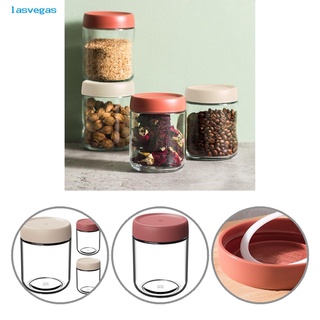 [LAS] Tarro de cereales portátil de vidrio transparente con tapa inastillable para el hogar