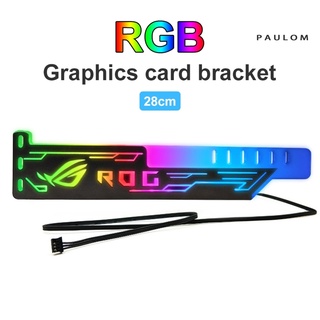 [Paulom] 28cm Remote Control RGB Light Graphics Card Bracket Holder Computer Accessory