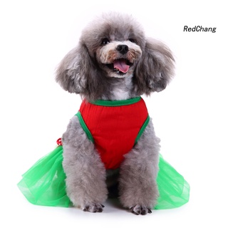 navidad mascota perro cachorro princesa vestido falda ropa suave caliente disfraz ropa (2)