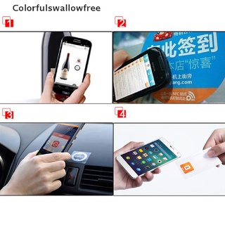 Colorfulswallowfree 1pcs Etiquetas NFC Pegatinas NTAG213 Anti Metal RFID Etiqueta Adhesiva Pegatina Universal BELLE