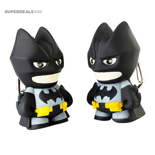 Superdeals888 superhéroe Batman diseño LED llavero linterna sonido colgante llavero regalo