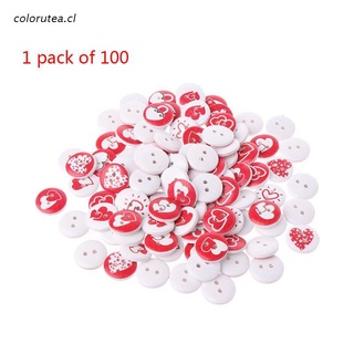 col 100Pcs Wooden Red White Love heart Wood Slices Buttons Craft Scrapbooking Embellishment DIY Party Home Decoration