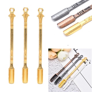 1PCS Stainless Steel Mini Scoop Gold Spoon Stir,Tea Sniffer Smell Flavor for Filling Vials with Medicine, Salts, Herbs, Sand, Glitter with Pendant Necklace Loop,Coffee,Tea