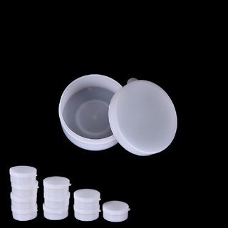 [tfnl] 10/50pcs plástico blanco contenedor de muestra cosmética 10 gramos tarros olla pequeña asf vacío (1)