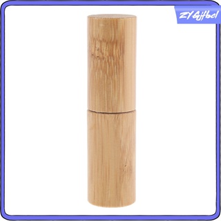 5 ml mini bambú natural recargable vacío aceite esencial rollo de maquillaje