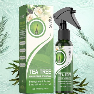 SEVICH Tea Tree acondicionador de Control de aceite reparación extremos divididos iluminar dejar en el acondicionador de cabello (100 ml) (8)