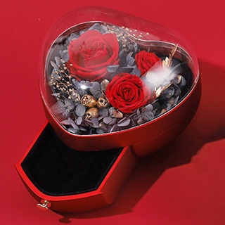Caja De regalos con relieve con forma De Rosa/corazón De boda Para día De san valentín