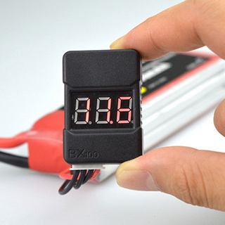 Bx100 LED pantalla Lipo batería probador de baja tensión zumbador de alarma con ABS Shell Super sonido comprobador de advertencia blanco (7)