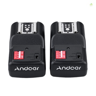 Andoer Universal 16 Channels Radio Wireless Remote Speedlite Flash Trigger 1 Transmitter & 2 Receivers (8)