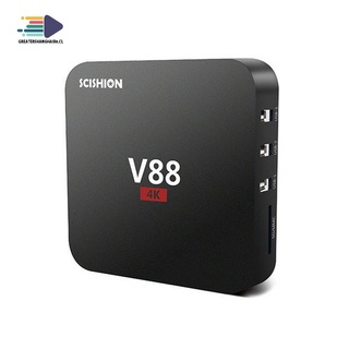 v88 smart tv set-top box player 4k quad-core 2g+16gb wifi media player